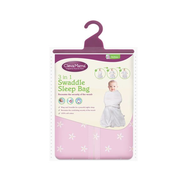 Sistem de infasare pentru bebelusi 3 in 1 pink 0-3 luni Clevamama - imagine 3