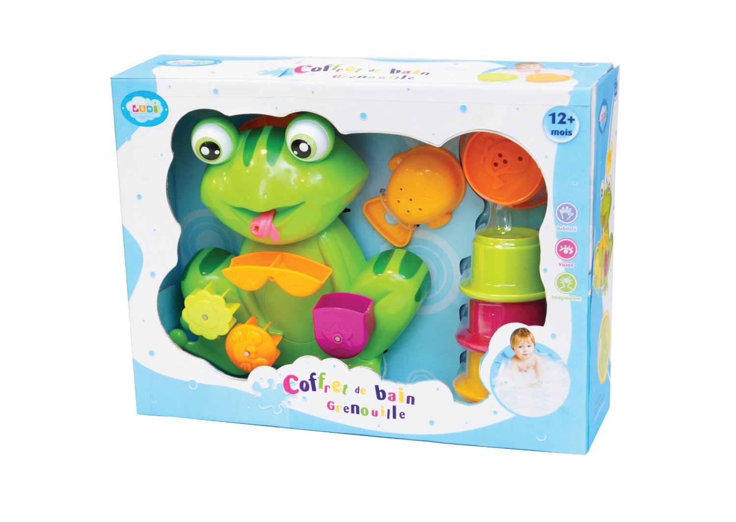 Jucarie de baie Broasca LUDI - imagine 2