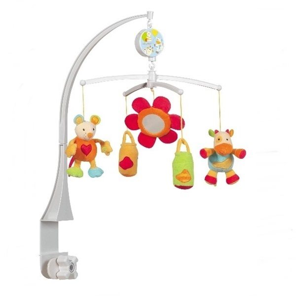 Carusel Muzical Vacuta, Soricel & Bidoane cu lapte Brevi Soft Toys