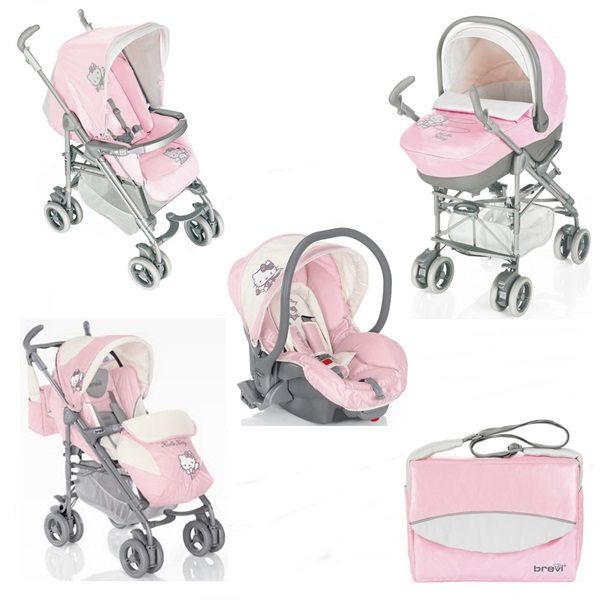 Carucior Millestrade sistem 3 in 1 Hello Kitty Brevi