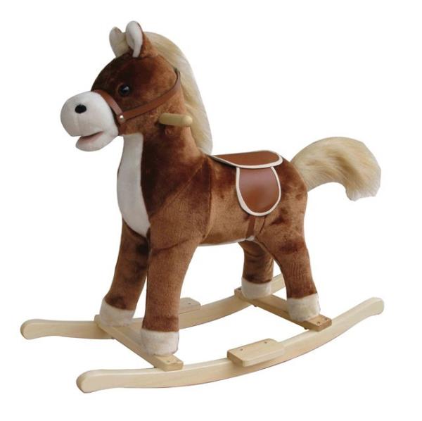 Calut de lemn, balansoar - maro inchis New Classic Toys