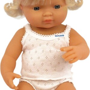 Papusa Baby european fata Miniland 38 cm