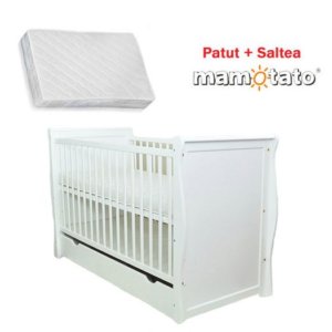 MAMO-TATO - Patut multifunctional Regal White + Saltea Cocos