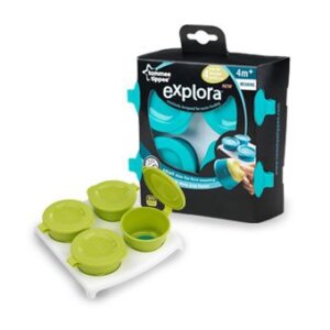 Explora Recipient de stocare hrana x 4 buc cu farfurie Tommee Tippee