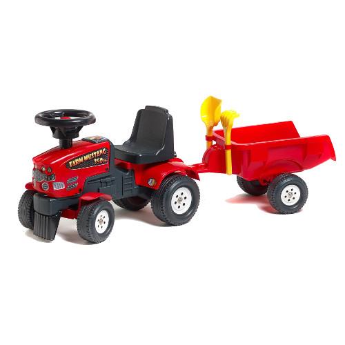 Tractoras Baby Farm Mustang cu Remorca Falk