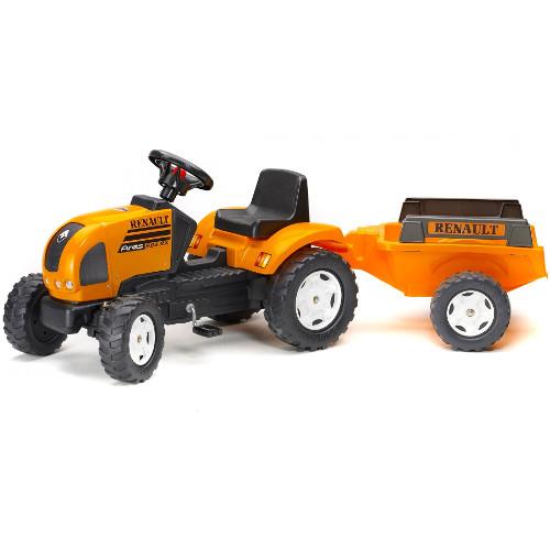 Tractor Renault Ares cu Remorca si Pedale Falk