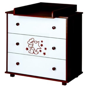 Comoda Bebe Pentru Infasat KLUPS TEDDY WITH STARS Wenge