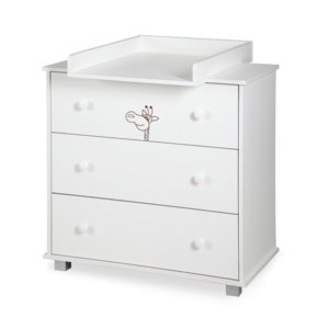 Comoda copii Klups Safari Giraffe Alb