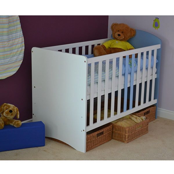 Patut copii din lemn Hubners Anne 120x60 cm alb-albastru - imagine 3