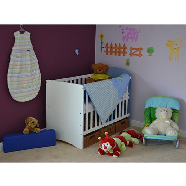 Patut copii din lemn Hubners Anne 120x60 cm alb-albastru - imagine 4