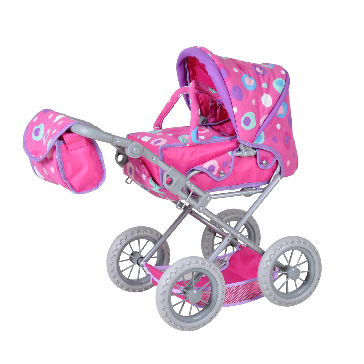 Carucior 2 in 1 pentru papusi Ruby Pink Splash Knorrtoys