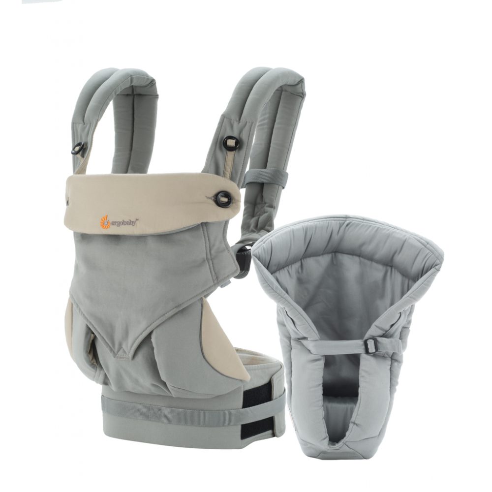 Marsupiu Ergobaby 4 Pozitii 360 cu Suport Inclus Grey
