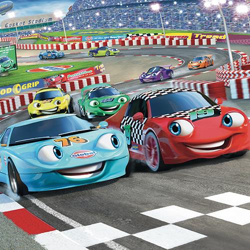 Tapet pentru Copii Car Racers Walltastic