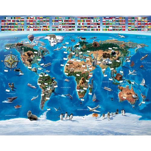 Tapet pentru Copii Harta Lumii Walltastic
