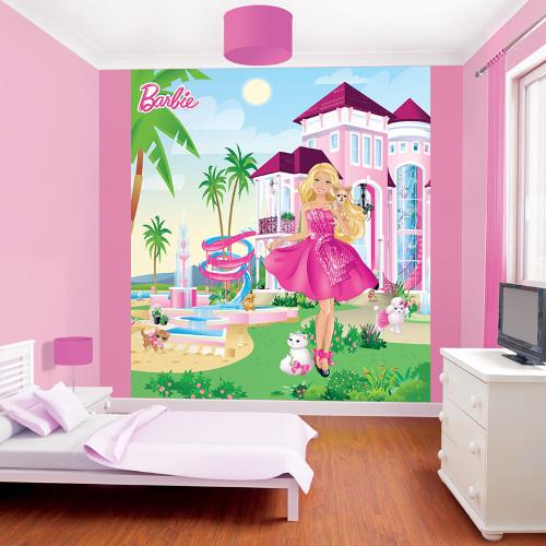 Tapet pentru Copii Barbie My Pink Palace Walltastic