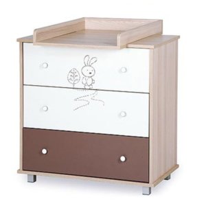 Comoda bebe pentru infasat Klups Little Bunny Cappucccino