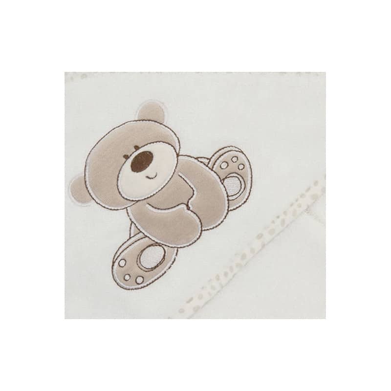 Baveta bumbac Lilly bear Fillikid 2 buc/set  (Culoare: Alb)
