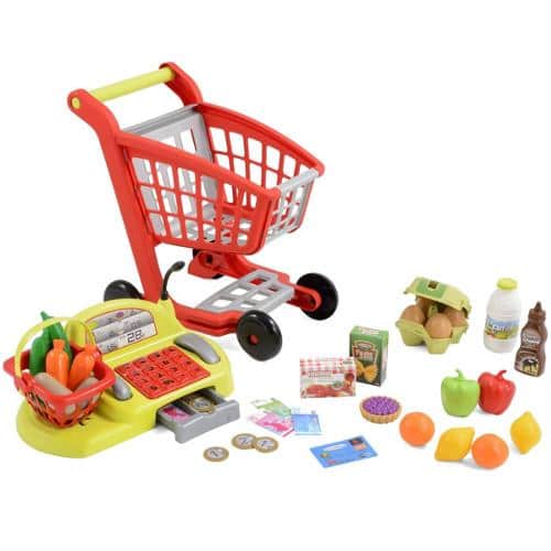 Set Carucior Cumparaturi si Casa de Marcat Ecoiffier