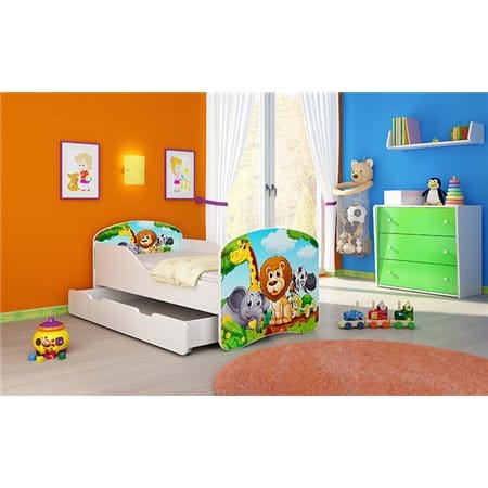 Pat Junior 160x80 cu saltea si sertar ACMA