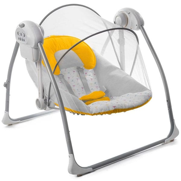 Leagan portabil 2 in 1 NANI YELLOW cu conectare la priza Kinderkraft - imagine 2