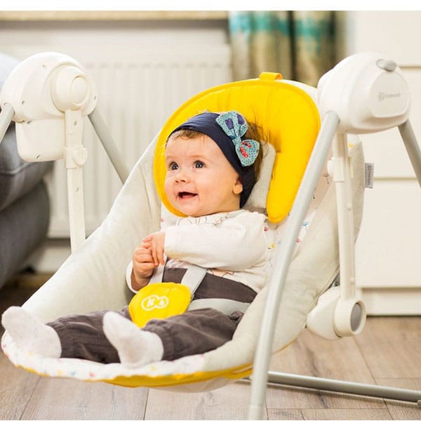 Leagan portabil 2 in 1 NANI YELLOW cu conectare la priza Kinderkraft - imagine 5