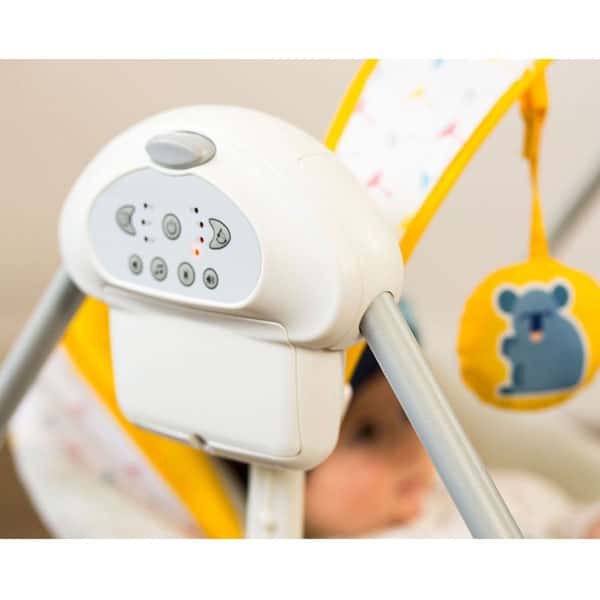 Leagan portabil 2 in 1 NANI YELLOW cu conectare la priza Kinderkraft - imagine 8