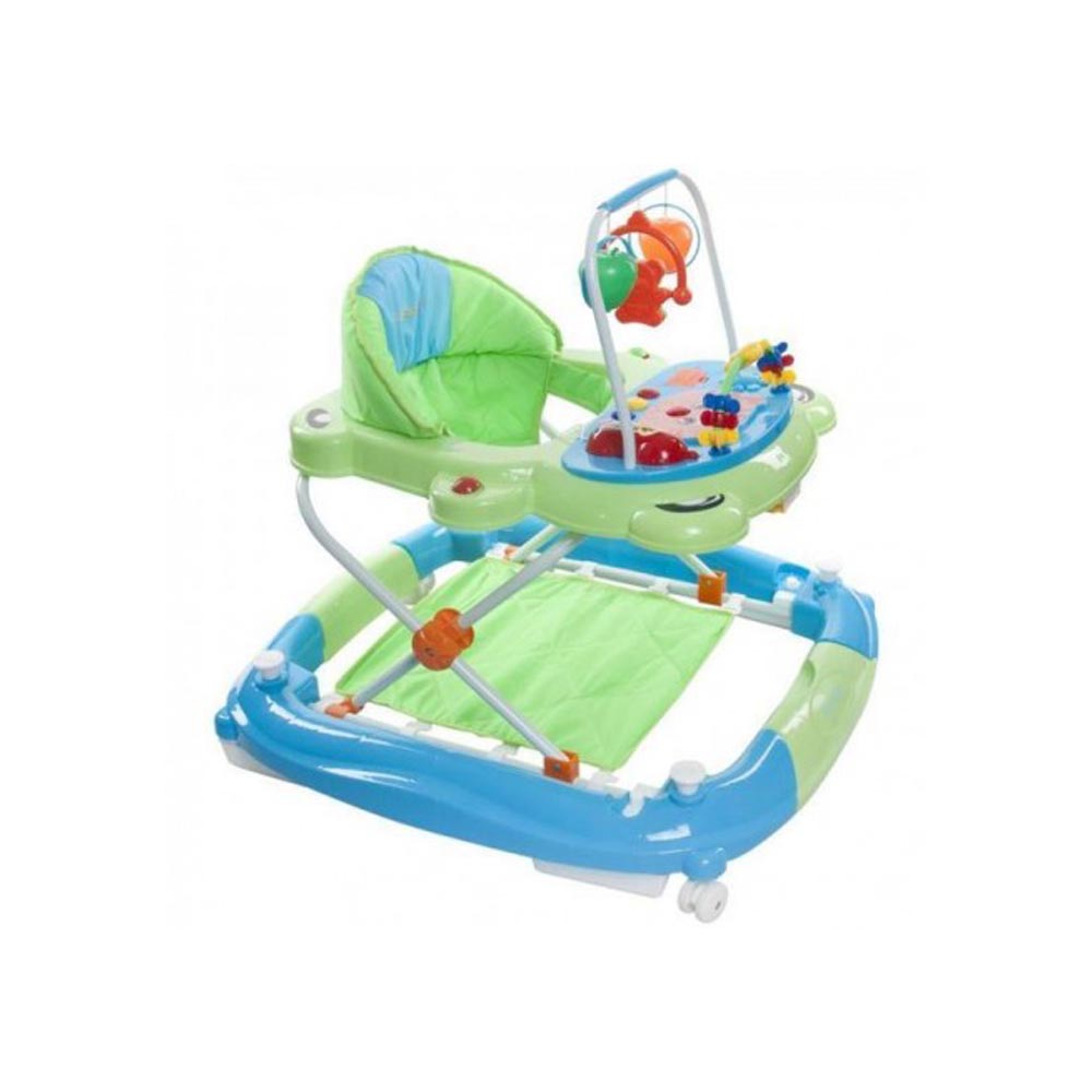 Premergator Pisicuta cu sistem de balansare - Sun Baby - Albastru cu Verde