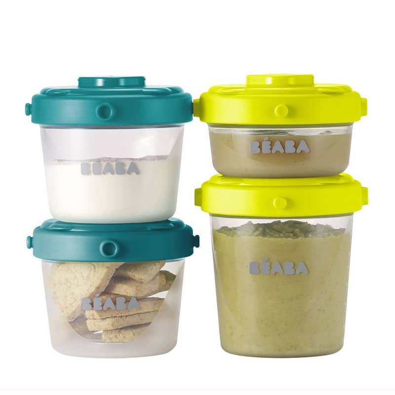 Set 6 recipiente ermetice pentru hrana (2X150ml, 2X300ml, 2X500ml) Beaba