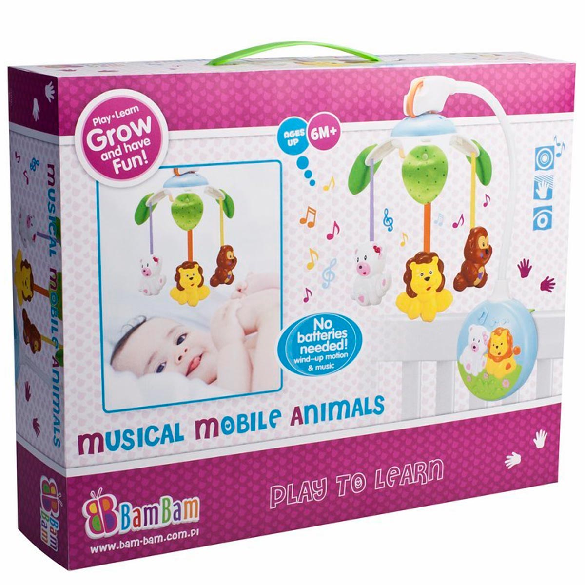 Carusel muzical cu animalute Bam Bam