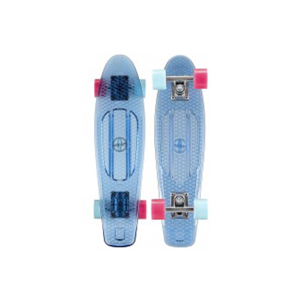 Penny Board, Axer, Plastic, Transparent, 57x15x10.5 cm, Albastru