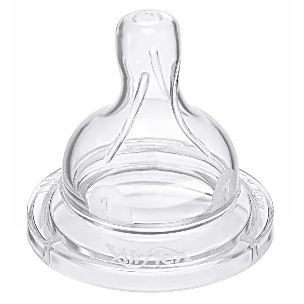 2 Tetine silicon Philips-AVENT SCF631/27, 1 orificiu - imagine 2