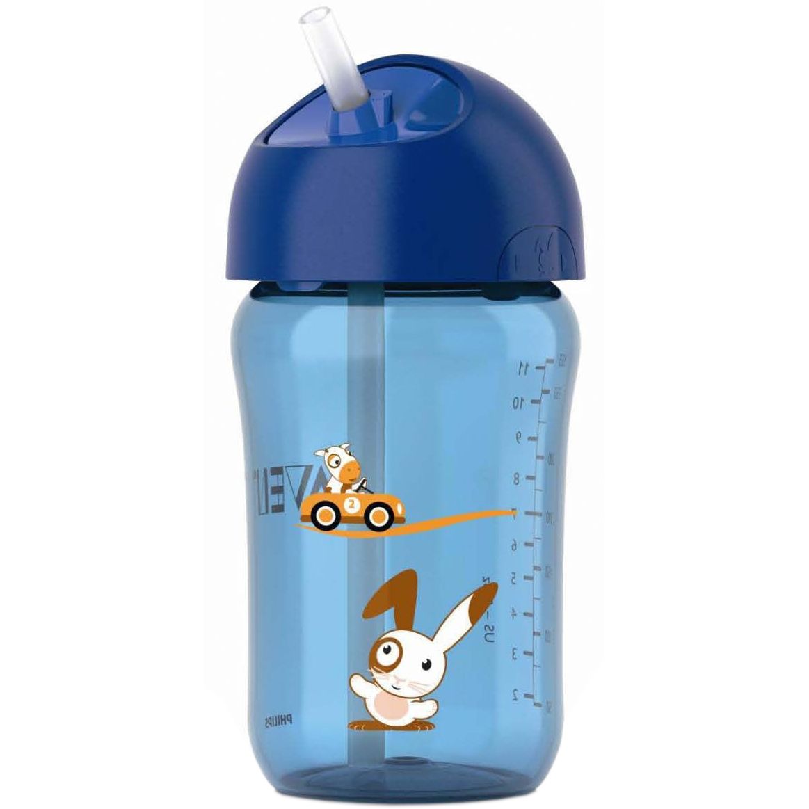 Cana cu pai Philips-AVENT SCF762/00, 12oz, 18 luni+, Albastru