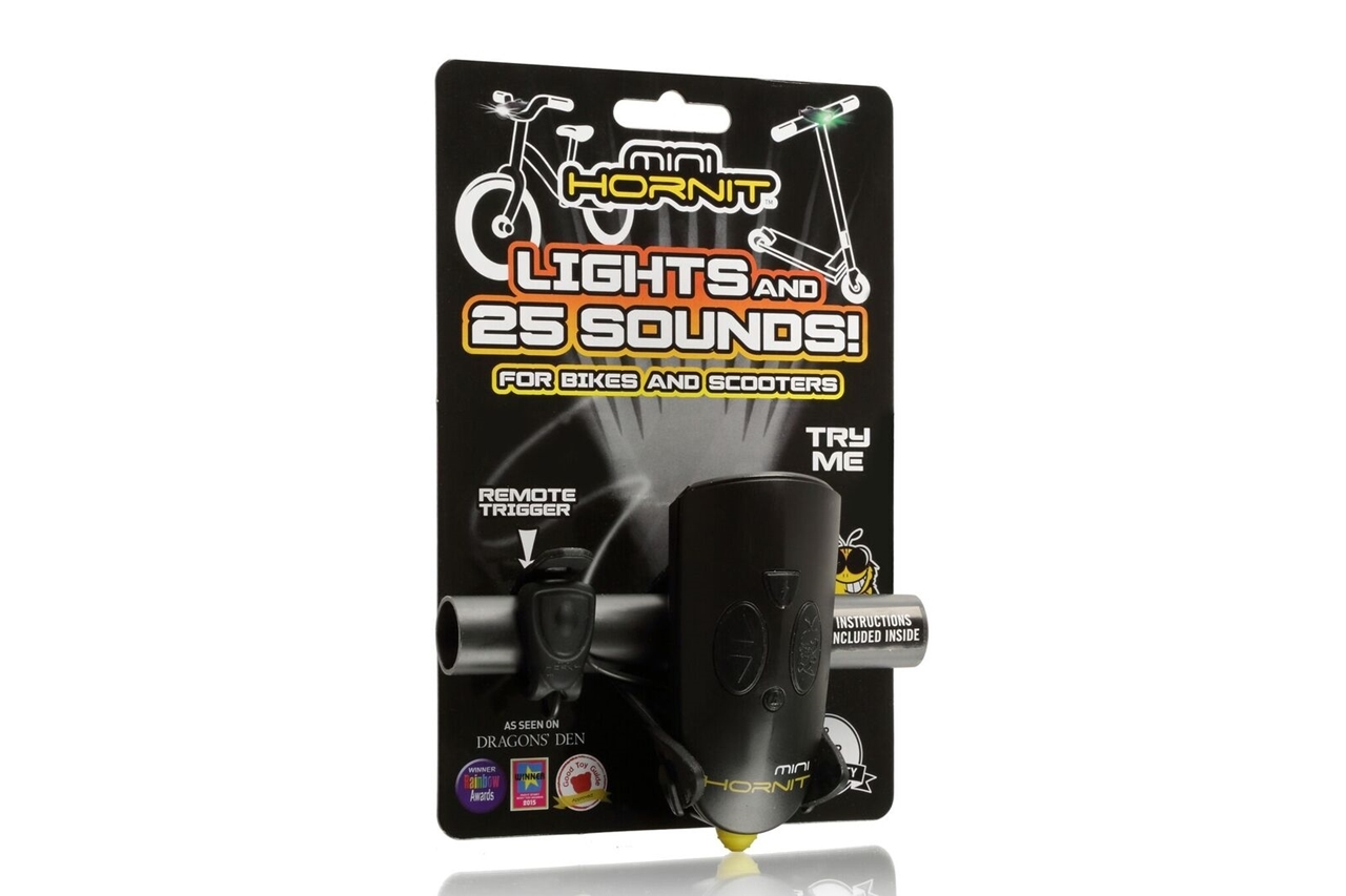 Claxon Mini Hornit cu lumina - negru si galben Hornit