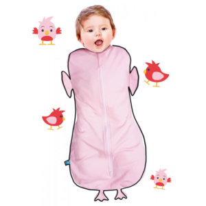 Sac de dormit Fun Animal 2in1 chicky pink -0-3 luni- Wallaboo