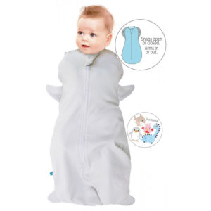 Sac de dormit Fun Animal  2in1 pinguin silver -0-3 luni- Wallaboo