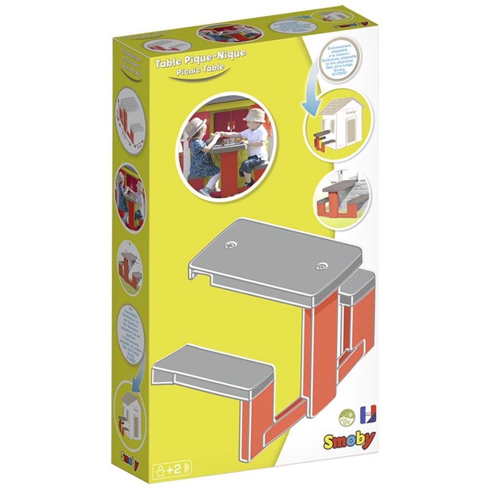 Masa de picnic cu doua banci Smoby pentru casuta Jura Lodge - imagine 6