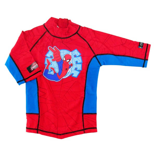 Tricou de baie Spiderman marime 122-128 protectie UV Swimpy