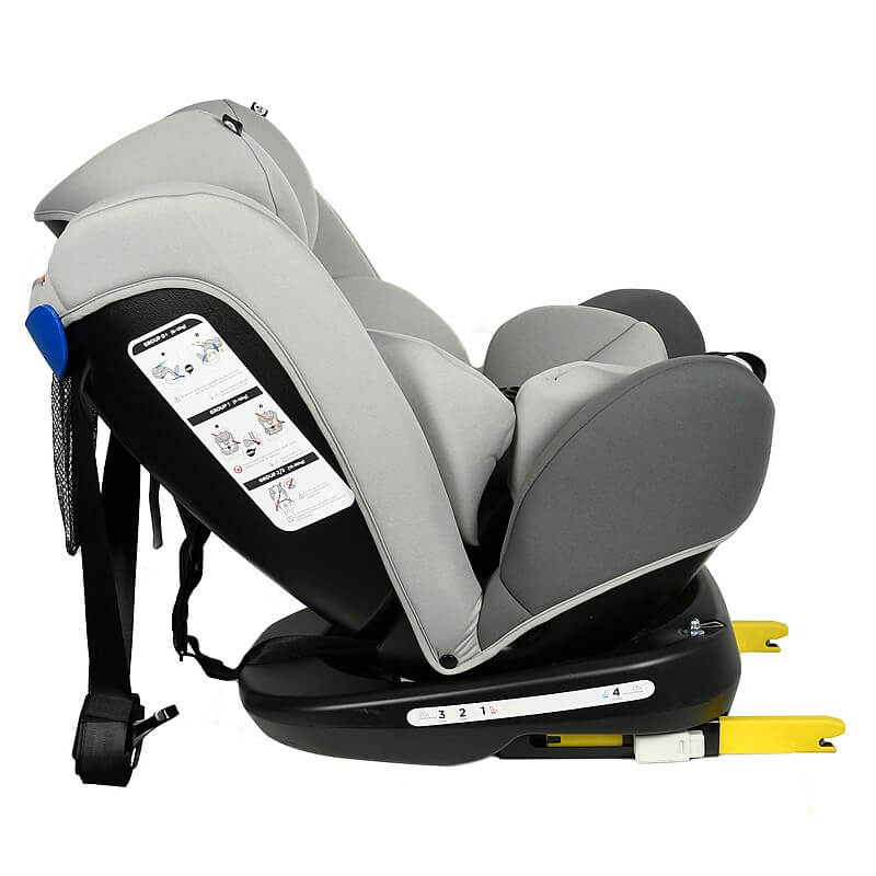 Scaun Auto Tweety DuoGrey cu Isofix rotativ 360 grade Crocodile 0 36 kg baza neagra - imagine 2