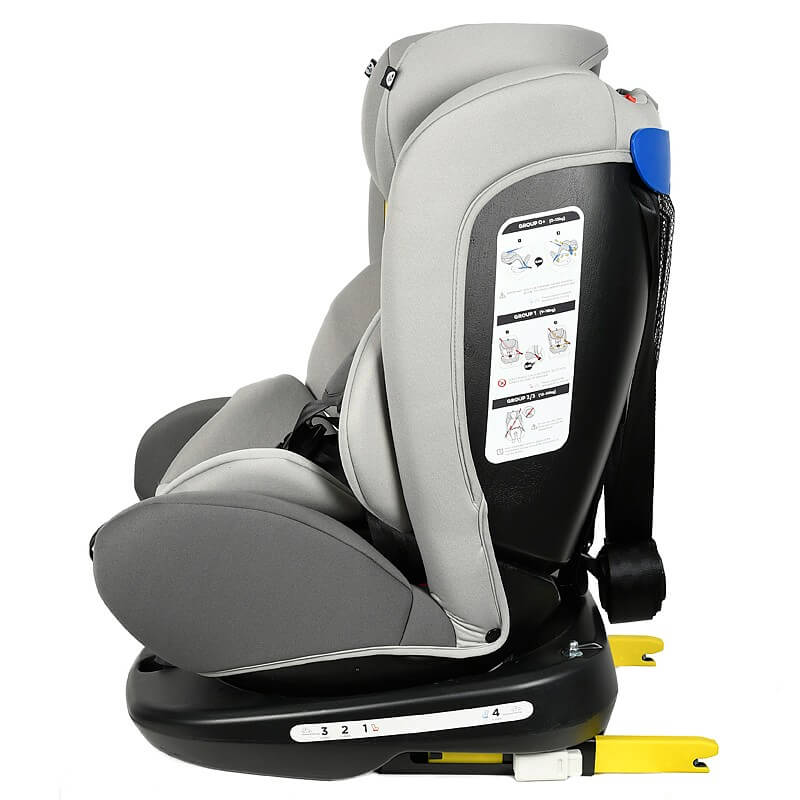 Scaun Auto Tweety DuoGrey cu Isofix rotativ 360 grade Crocodile 0 36 kg baza neagra - imagine 4