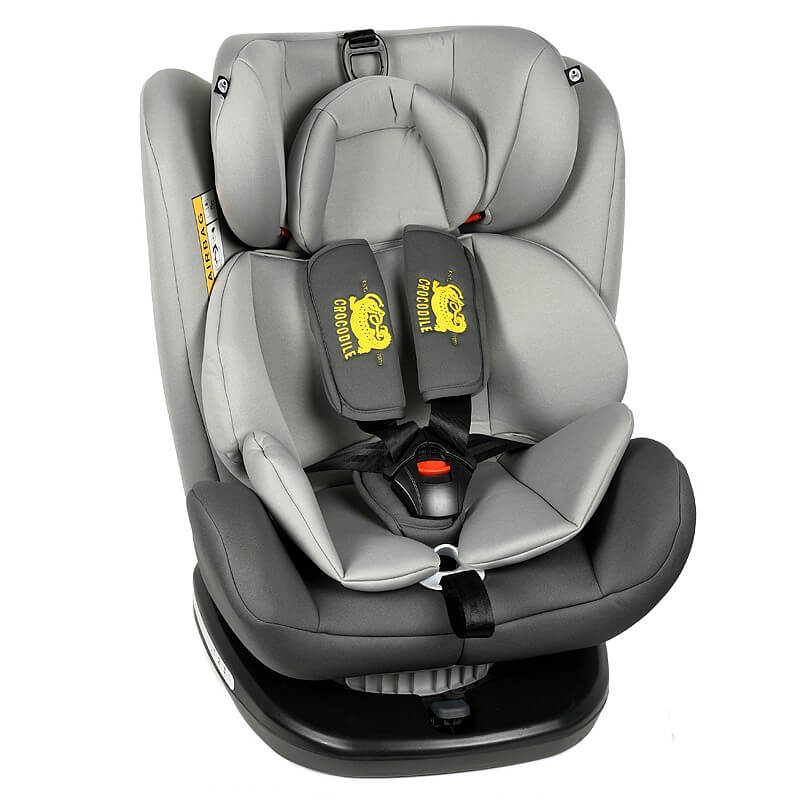 Scaun Auto Tweety DuoGrey cu Isofix rotativ 360 grade Crocodile 0 36 kg baza neagra
