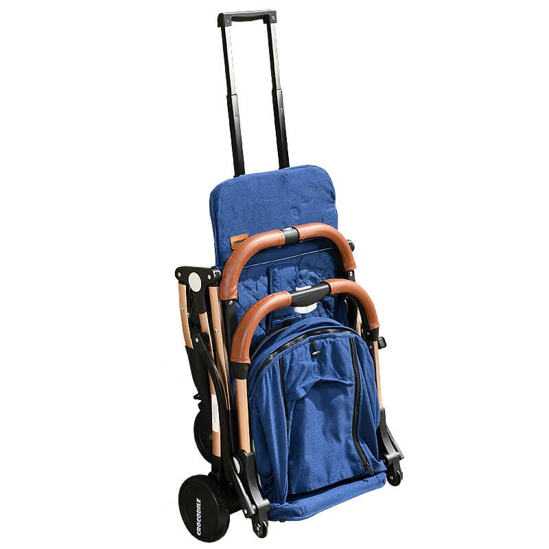 Carucior sport usor S-16 Crocodile Dark Blue 0- 36 luni 180 grade inclinare deplasabil ca troler in varianta pliata - imagine 2
