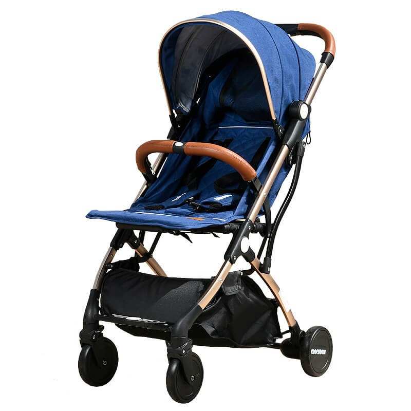 Carucior sport usor S-16 Crocodile Dark Blue 0- 36 luni 180 grade inclinare deplasabil ca troler in varianta pliata - imagine 3