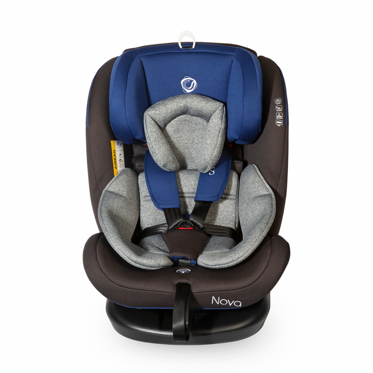 Scaun auto rotativ cu Isofix grupa 0-36 kg Nova Albastru - imagine 2