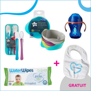 Pachet PROMO Tommee Tippee & WaterWipes TTWW1 + baveta GRATUIT Water Wipes