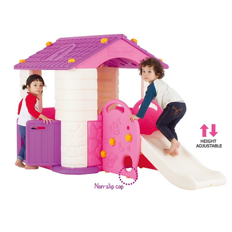 Casuta copii 2 in 1 deluxe cu tobogan Edu Play Violet
