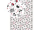 Cearsaf de pat cu elastic Ranforce Minnie and Mickey in New York 90x200 cm SunCity JFK012895