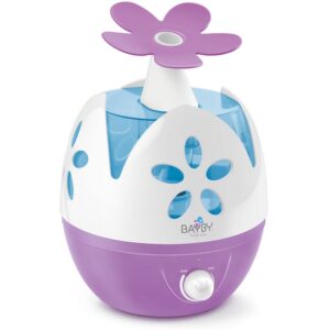Umidificator cu ultrasunete Bayby BBH 8080, cromoterapie, aromaterapie, led, fara filtre, floare