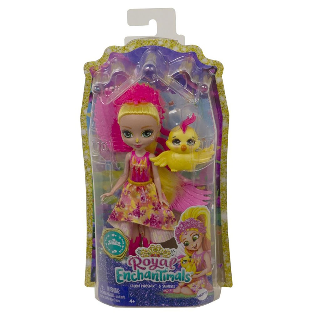 Papusa Enchantimals by Mattel Falon Phoenix cu figurina Sunrise - imagine 5